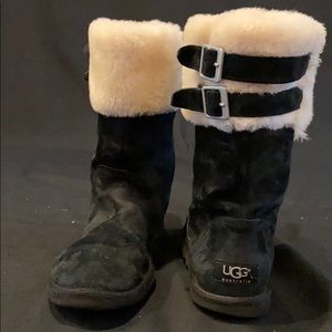 Black Ugg suede boots